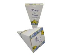 Pz 24 Cono Portariso Personalizzato, Matrimonio Chiuso Personalizzato, Personalizza e Seleziona la Quantità Desiderata. (Matrimonio 14)