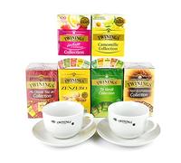 PZ 250 BUSTINE TE' + 2 TAZZE TWININGS CERAMICA +TISANE CAMOMILLE TWININGS EARL GREY TEA ENGLISH BREAKFAST INTENSE PREMIUM DETEINATO