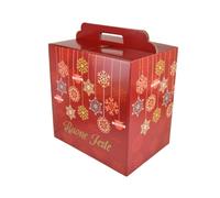 PZ 5 SCATOLA REGALO Boxes RED SPHERE IN CARTONE IDEALE PER CREARE PACCHI NATALE CESTO NATALIZIO CONFEZIONE REGALO 43,5x25,5x35 cm