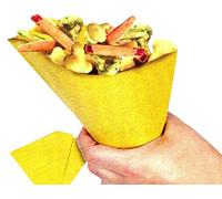 PZ 500 ASTUCCIO A CONO PORTA PATATINE FRITTI IN CARTA PAGLIA