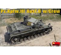 Pz.kpfw.3 Ausf.b Tank W/ Crew 1:35 Plastic Model Kit MINIART