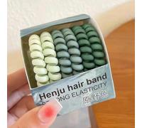 Pz/set Corda Per Capelli Color Caramella Ragazza Estate Filo telefonico Fascia elastica per capelli Cavo a spirale smerigliato Fascetta per capelli in gomma Fascia elastica-10