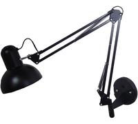 PZAOJAU Lampada da parete industriale nera con braccio oscillante regolabile, applique da parete a braccio lungo, lampada in alluminio a doppio braccio, pieghevole, da lavoro, illuminazione per montag