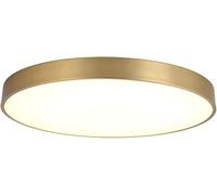 PZAOJAU Plafoniera da bagno in ottone antico a LED da cucina a basso profilo da soffitto tonda dimmerabile plafoniera da corridoio dorata per camera da letto Sala da pranzo Buan