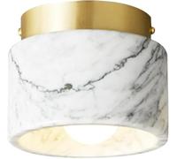 PZAOJAU Plafoniera in Pietra Naturale Plafoniera da Incasso Moderna Verde per Corridoio Lampada da Soffitto Piccola in Vetro di Marmo Bianco Plafoniera da Soffitto Industriale Nera per Bagno Corridoio