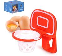 PZCC Separatore di proteine del tuorlo d'uovo,Supporto da basket, separatore di uova crude, gadget da cucina in plastica, adatto per cucina, panetteria, campeggio, cottura (arancione rosso)