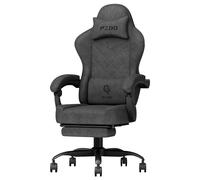 PZDO Sedia Gaming Ergonomica Sedia da Ufficio con Tessuto High-Tech, Poltrona Gamings con Poggiapiedi,PC Sedie Computer Gaming Chair Poggiatesta, Adulti, Adolescenti, regalo, 150 kg(Nero)