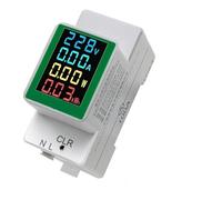 PZE-008 Din Rail Contatore di energia elettrica di potenza digitale Watt Kwh Wattmetro Monitor Amperometro Voltmetro AC 50-300 V 100A(Colour)