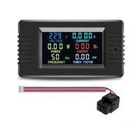 PZEM-020/022VH - Rilevatore di potenza digitale con schermo a colori, AC 110-220 V, display LCD per tensione, corrente, potenza attiva, potenza reattiva, frequenza e fattore di potenza
