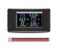 PZEM-020/022VH - Rilevatore di potenza digitale con schermo a colori, AC 110-220 V, display LCD per tensione, corrente, potenza attiva, potenza reattiva, frequenza e fattore di potenza (10 A)