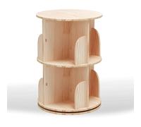 PZEOB 2/3/4/5/6 Shelf di libri di livello 360 ° libreria in legno massiccio rotante con scaffale a rotazione libera da scaffale.