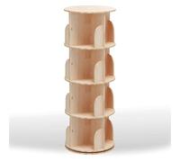 PZEOB 2/3/4/5/6 Shelf di libri di livello 360 ° libreria in legno massiccio rotante con scaffale a rotazione libera da scaffale.
