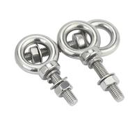 PZEOB Bullone ad occhiello per sollevamento 3 pezzi Set 3 pezzi in acciaio inossidabile 304 M3 M4 M5 M6 M8 anello gancio dado viti meccanico sollevamento spalla bullone a occhiello sicuro e robusto