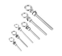 PZEOB Bulloni a occhio di sollevamento con dado e rondella, 6 pezzi, viti a occhio a spalla in acciaio inox M6 M8 M10 M12, bullone ad occhio anulare, fissaggio a vite sicurezza e robustezza