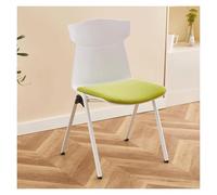 PZEOB Lightweight Dining Chairs ABS Stackable Kitchen Chair with Metal Frame Dining Room Chairs Ergonomic Armless Backrest Diner Chair 2 Set(Groen)