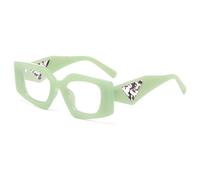 PZEOB occhiali protettivi Chic Eyewear Frames Anti-blue Light Eyeglass Frames con lenti trasparenti Occhiali Cornici Occhiali quadrati Accessori decorativi abbinamento perfetto