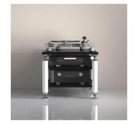 PZEOB Scaffalatura Audio-Video Supporto multimediale con Ripiani Regolabili Torre Rack Audio Mobile Stereo Semplice scaffale Rack Audio for intrattenimento(Svart,2 Tier)