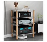 PZEOB Supporto for Supporti Audio, Supporto for componenti AV in Vetro temperato, Torre Audio, Giradischi CD, Supporto for Dvd, Supporti Stereo a 1/2/3/4 Livelli(4 Tier)