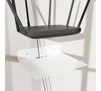 PzewMo Mensola galleggiante da parete in metallo, per proiettori, decoder via cavo TV, router, altoparlanti, soundbar, fotocamera, giochi, decorazione (bianco, 25,9 x 22,1 cm)