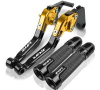 PZGRHWRWD Per KAWASAKI ZX6R 2007 2008 2009 2010 2011 2012 2013 2014 2015 2016 ZX6 R Leva frizione Leva freno Set Leve manubrio pieghevoli regolabili Accessori(Black 3)