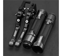PZGRHWRWD Per NINJA 400R Moto Alluminio Regolabile Freno Frizione Leve 22MM Manubrio Manopole PER Kawasaki Per NINJA400R 2018 2019 2020(Gray)