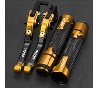 PZGRHWRWD Per NINJA 400R Moto Alluminio Regolabile Freno Frizione Leve 22MM Manubrio Manopole PER Kawasaki Per NINJA400R 2018 2019 2020(Gold 3)