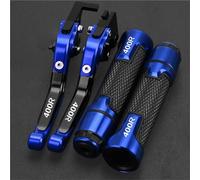 PZGRHWRWD Per NINJA 400R Moto Alluminio Regolabile Freno Frizione Leve 22MM Manubrio Manopole PER Kawasaki Per NINJA400R 2018 2019 2020(Blue 2)