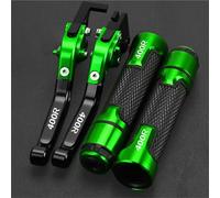 PZGRHWRWD Per NINJA 400R Moto Alluminio Regolabile Freno Frizione Leve 22MM Manubrio Manopole PER Kawasaki Per NINJA400R 2018 2019 2020(Green 1)