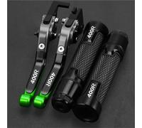 PZGRHWRWD Per NINJA 400R Moto Alluminio Regolabile Freno Frizione Leve 22MM Manubrio Manopole PER Kawasaki Per NINJA400R 2018 2019 2020(Black 1)