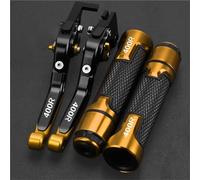 PZGRHWRWD Per NINJA 400R Moto Alluminio Regolabile Freno Frizione Leve 22MM Manubrio Manopole PER Kawasaki Per NINJA400R 2018 2019 2020(Gold 2)