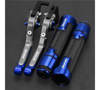 PZGRHWRWD Per YAMAHA XMAX200 xmax 200 X-MAX200 Tutti gli anni Moto Leva freno frizione regolabile CNC Maniglia pieghevole Set manopole(Blue 3)