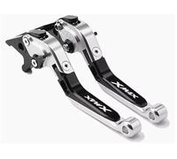 PZGRHWRWD Per YAMAHA XMAX250/300/400 2016-2017 Leva frizione Leva freno Set Leve manubrio pieghevoli regolabili Accessori moto Ricambi(Silver 2)