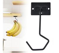 pziutdema Gancio a banana, supporto per banana, salvaspazio, pieghevole, con cuscinetto adesivo, ripiegato quando non in uso, per tenere fresco, multifunzione (13 x 6 cm)