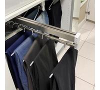 PZJDFDC Appendiabiti Allungabili - Barra Appendiabiti Estraibile, Appendiabitis Estraibile Da 30-80 Cm, Asta Appendiabitis Telescopica In Acciaio Inox, Guide Scorrevoli(500mm/19.7inch)