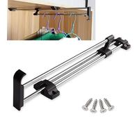 PZJDFDC Appendiabiti Estraibile - Appendiabiti Allungabili, Appendiabitis In Metallo, Asta Telescopica Estraibile, 25-50 Cm Opzionale, Adatto A Una Varietà Di Indumenti(45cm)