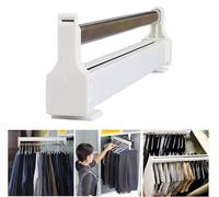 PZJDFDC Asta Estensibile Per Guardaroba - Appendiabiti Estraibile, Appendiabiti Da Parete In Acciaio Inox, Asta Appendiabitis Retrattile, Appendiabitis Estraibile Da 35-80 Cm(500mm)