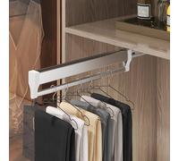 PZJDFDC Asta Estensibile Per Guardaroba - Appendiabiti Estraibile, Asta Appendiabiti Estraibile Estensibile, Aste Appendiabiti Estraibili Montate Nella Parte Superiore Dell'armadio(700mm/27.56inch)