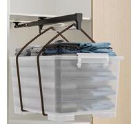 PZJDFDC Asta Estensibile Per Guardaroba - Appendiabiti Estraibile, Gruccia In Acciaio Inox Con Asta Retrattile Da 30 Cm E Portata Di 25 Kg Per Riporre Pantaloni E Giacche(450mm)