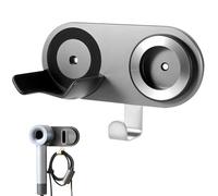 PZJFH Supporto Asciugacapelli, Lega di Alluminio Supporto Magnetico Supporto Per Asciugacapelli, Nessuna Foratura Necessaria Organizzatore Da Bagno Per Tutti Asciugacapelli Con Anello Magnetico Adatto