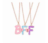 PZKQSAC Collana con ciondolo a forma di cuore spezzato, con scritta "Best Friend", per donne, Large, Lega di acciaio, Nessuna pietra preziosa