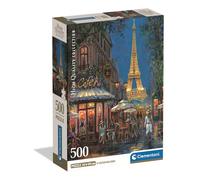 Clementoni -35577-PZL 500 HQC Notte al CAFÉ Eiffel 2025-COMPACT