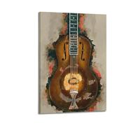 PZLWEFUN Rory Gallagher, poster decorativo da parete con chitarra, stampa artistica su tela, poster decorativo moderno, per camera da letto, 60 x 90 cm