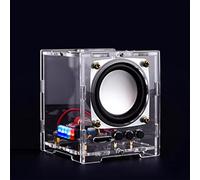 PZMYJB Altoparlante Bluetooth DIY Kit Saldatura 3W MINI HT6872 Amplificatore Audio Musica Stereo con Guscio Acrilico LED Lampeggiante Pratico Elettronico Interno Esterno (Chiaro)