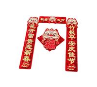 PZOFERLIN Cina Festival di Primavera distici Cina Festival di Primavera distici Festival di Primavera Couplets Sticker Set Decorazione Porta Tradizionale Benedizione Parole Accessori
