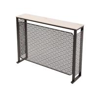PZOFERLIN Copertura per radiatore in Fibra di Legno Radiator Cover Cabinet with Rock Slab Countertop And Hollow Design Multicolor Multiple Sizes(Black,80 * 25 * 80cm)