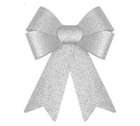 PZOFERLIN Decorazione a Fiocco Decorazione con Fiocco Grande Multicolore for Decorazioni da Appendere Fai da Te for Matrimoni di Natale, Feste di Capodanno(Silver)