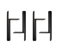 PZOFERLIN Gambe in Metallo per mobili, ga Confezione da 4 Piedini di Supporto for mobili in Ferro for Divano Letto, mobiletto, Tavolo, Nero Canna di Fucile, 13 cm(Black,15Cm)