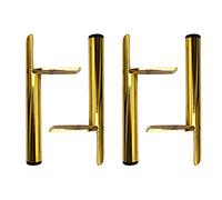 PZOFERLIN Gambe in Metallo per mobili, ga Confezione da 4 Piedini di Supporto for mobili in Ferro for Divano Letto, mobiletto, Tavolo, Nero Canna di Fucile, 13 cm(D,13Cm)