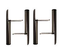 PZOFERLIN Gambe in Metallo per mobili, ga Confezione da 4 Piedini di Supporto for mobili in Ferro for Divano Letto, mobiletto, Tavolo, Nero Canna di Fucile, 13 cm(Gun Black,13Cm)