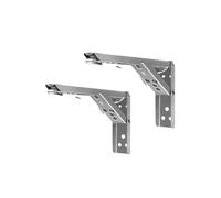 PZOFERLIN La formazione del personale Staffa pieghevole triangolare for tavolo da mensola da parete, confezione da 2, multicolore, diverse misure(White-2pcs,10 inch)